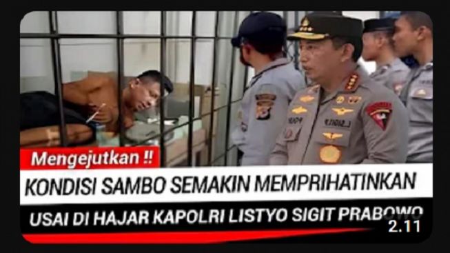 CEK FAKTA: Kondisi Ferdy Sambo Terkini Sangat Mengenaskan usai Dihajar Kapolri Listyo Sigit Prabowo