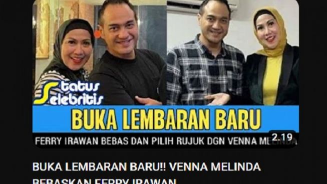 CEK FAKTA: Venna Melinda dan Ferry Irawan Buka Lembaran Baru, Laporan Dicabut hingga Mereka Rujuk