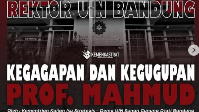 Mahasiswa UIN Bandung Beri Rapor Merah Ke Rektor Jelang Masa Purna Tugasnya