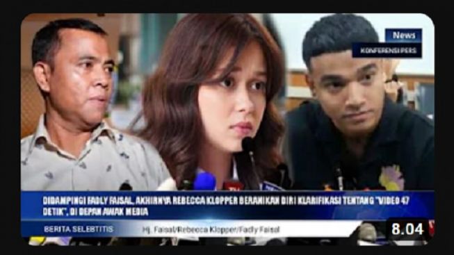 CEK FAKTA, Rebecca Klopper Buka Suara Soal Video Syur 47 Detik Didampingi Fadli Faisal, Beri Klarifikasi di Depan Awak Media