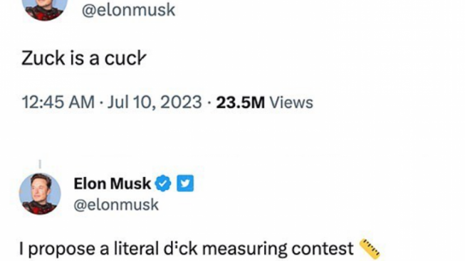 Babak Baru Elon Musk Vs Mark Zuckerberg: Tantang "Di*k Measuring Contest"