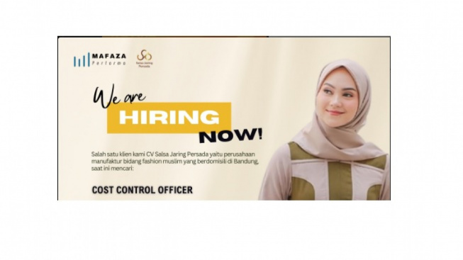 Dibutuhkan Cost Control Officer di Bandung, Lowongan Kerja untuk Pria atau Wanita, Segera Cek Persyaratan Lengkapnya