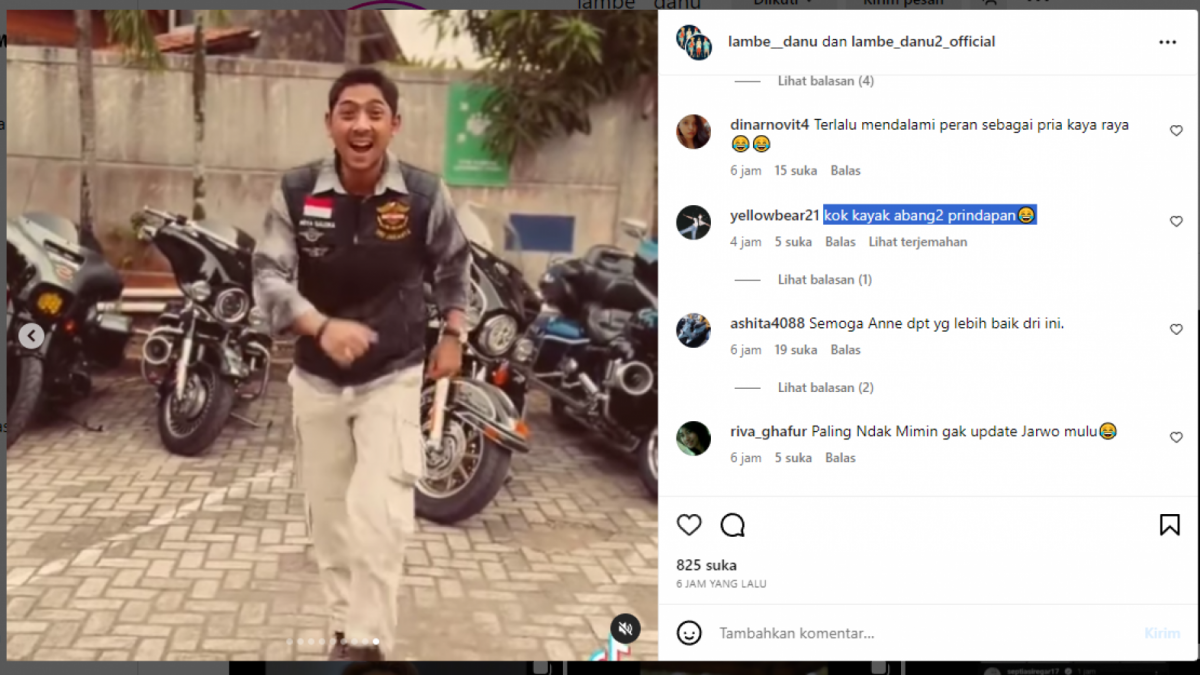 Arya Saloka dikatain netizen. [Ist]