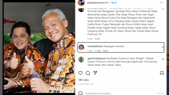 Foto Ganjar Pranowo dan Erick Thohir Viral di IG: Capres dan Cawapres