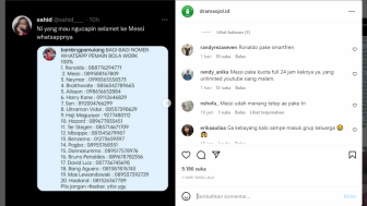 Nomor WhatsApp Messi Tersebar di IG: Nih yang Mau Ngucapin Selamet