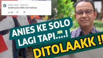 Warga Solo Unjuk Rasa Tolak Kedatangan Anies Baswedan, Netizen Sebut Urat Malu Anies Putus