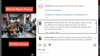 Soal Wasiat Mami Popon ke Raffi Ahmad, Warganet: Seutuhnya Pemilik Rumah Neneknya