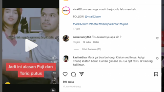 Video Alasan Fuji dan Thariq Putus Viral di IG, Warganet: Mata Enggak Bisa Bohong