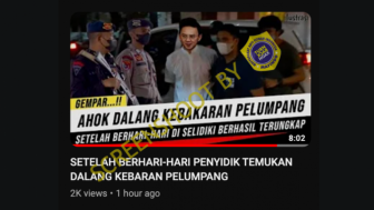 CEK FAKTA: Ahok Dalang Kebakaran Plumpang