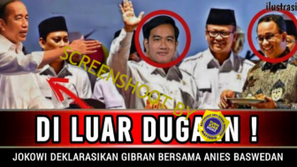 CEK FAKTA: Jokowi Resmi Deklarasi Gibran dengan Anies Baswedan