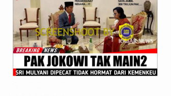 CEK FAKTA: Beredar Video Jokowi Pecat Sri Mulyani dari Kabinet