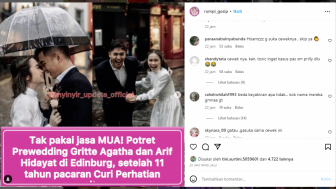 Foto Prewed Gritte Agatha dan Arif Hidayat di Edinburg Tak Pakai Jasa MUA, Warganet: Gak Suka Ceweknya