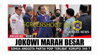 CEK FAKTA: Jokowi Marah, Semua Anggota PDIP Korupsi Sampai Rp 349 Triliun