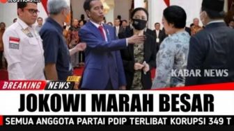 Cek Fakta: Jokowi Marah Anggota PDIP Terlibat Korupsi Rp349 Triliun