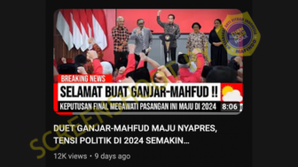 CEK FAKTA: Ganjar  Mahfud MD Maju ke Pilpres 2024