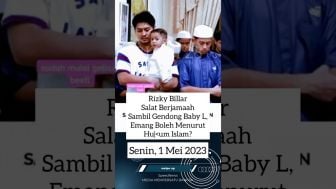 Rizky Billar Salat Sambil Gendong Baby L, Netizen: Pengasuhnya yang Ngerekam Ini