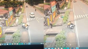 Kendaraan Masuk Parit, Kecelakaan Motor Terjadi di Depan Kantor Polisi