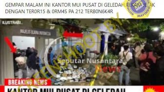 CEK FAKTA: Terikat dengan Teroris dan PA 212, Kantor MUI Pusat Digeledah