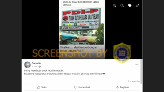 CEK FAKTA: Gambar Baliho PDI-P Tidak Butuh Suara Umat Islam