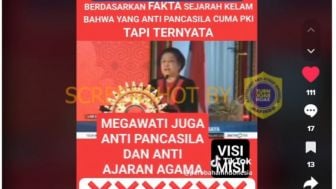 CEK FAKTA: Megawati Pidato Anti Pancasila dan Ajaran Agama