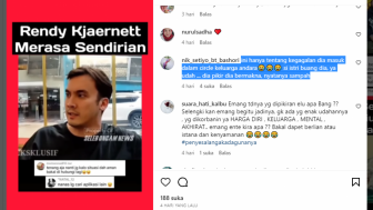 Ditinggal Syahnaz dan Lady, Rendy Kjaernett Ngaku Sendirian, Netizen: Dia Pikir Dia Bermakna, Nyatanya Sampah