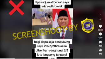 CEK FAKTA: Prabowo Subianto Janjikan Uang ke Pendukungnya