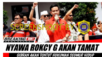 CEK FAKTA: Gibran Pimpin Pasukan, Tuntut Rocky Gerung Penjara Seumur Hidup