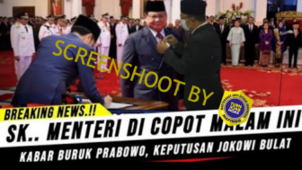 CEK FAKTA: Jokowi Pecat Prabowo Sebagai Menhan