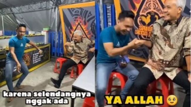 Ganjar Pranowo Nanggap Penari Warung, Pamer Rambut Putih