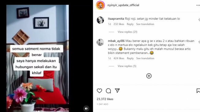 Rozy Klarifikasi Soal Skandal Seksnya dengan Mertua, Warganet Sebut Mirip Setan