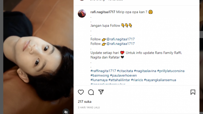 Duduk Senderan Sambil Lihat ke Atas, Wajah Rafathar Dipuji Warganet: Ya Tuhan Ganteng