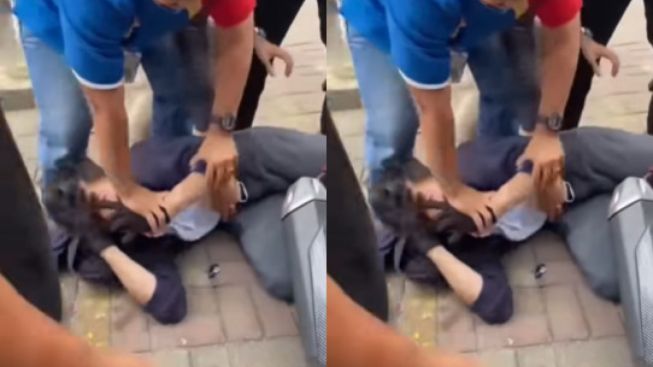 Bawa Sajam Golok, Perampok Garang Nangis Dikeroyok Warga