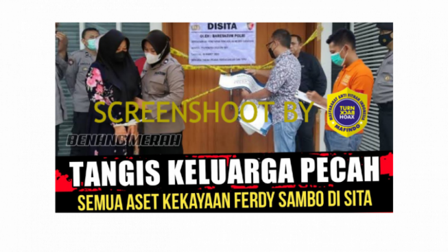 CEK FAKTA: Semua Harta Kekayaan Ferdy Sambo Disita Aparat, Benarkah?