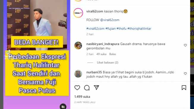 Ekspresi Wajah Thariq Halilintar Terlihat Sedih Ketika Tak Bersama Fuji, Warganet: Gausah Drama