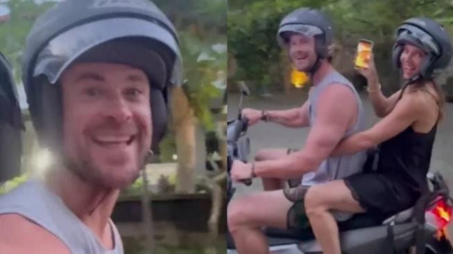 Chris Hemsworth Liburan di Bali Tertib Lalu Lintas : Thor Aja Pakai Helm