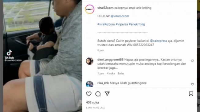 Wajah Anak Arie Kriting Diduga Tersebar di Medsos : Cakep Banget Sih