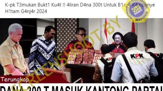 CEK FAKTA: KPK Temukan Dana Rp 300 Triliun untuk Biaya Kampanye Hitam Ganjar Pranowo