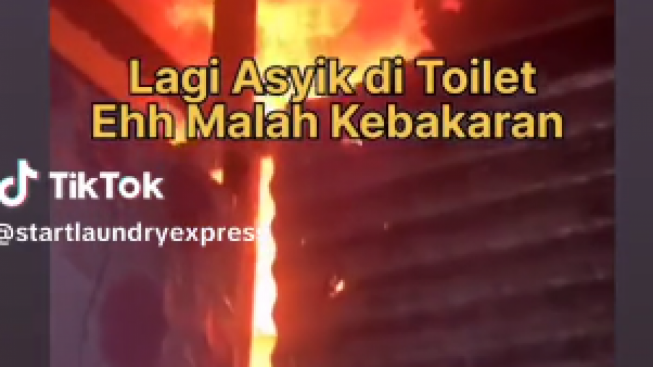 Viral, Seorang Remaja Terjebak di Toilet saat Kebakaran, Netizen: Tenang Kameramen Pasti Selamat