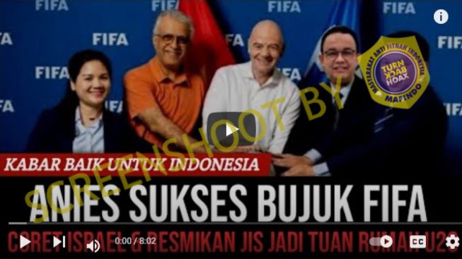 CEK FAKTA: Anies Sukses Bujuk FIFA Coret Israel, Resmikan Indonesia Jadi Tuan Rumah Piala Dunia U-20