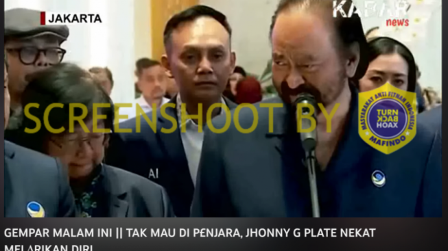 CEK FAKTA: Tak Mau Dipenjara, Johnny G Plate Nekat Melarikan Diri