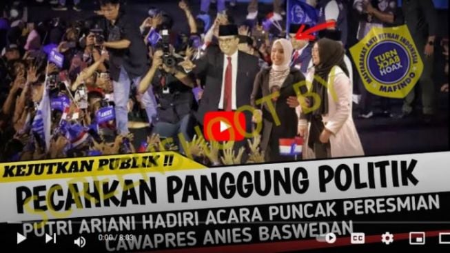 CEK FAKTA: Putri Ariani Hadiri Acara Peresmian Cawapres Anies Baswedan