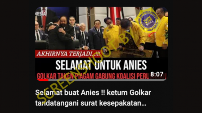 Gabung Koalisi Perubahan, Ketum Partai Golkar Tanda Tangani Kesepakatan