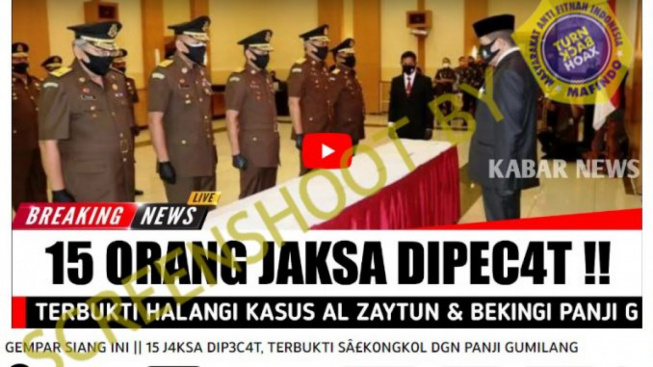 CEK FAKTA: Belasan Jaksa Dipecat Akibat Bersekongkol dengan Panji Gumilang