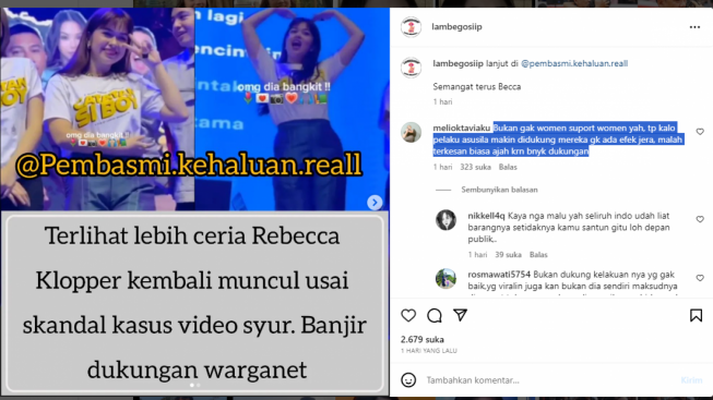 Rebecca Klopper Disebut Pelaku Asusila sama Netizen: Bukan Gak Women Support Women Yah