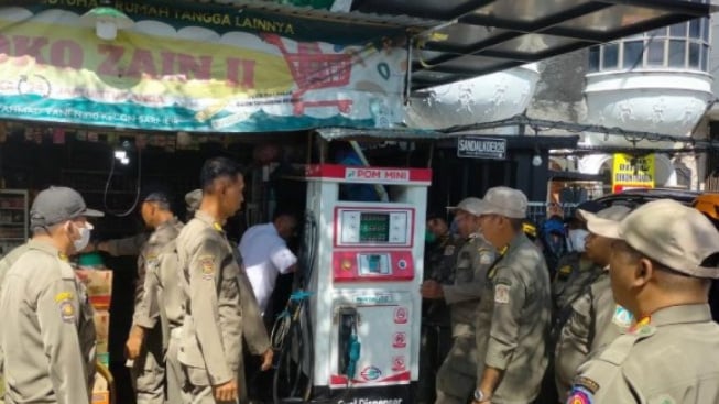 Breaking News: SPBU Mini di Kota Balikpapan Disita Satpol PP