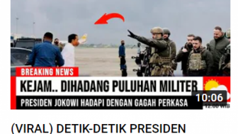 Cek Fakta: Detik-detik Presiden Jokowi Dihadang Orang Bayaran Ormas PA 212 dan FPI, Benarkah?