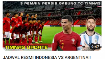 Cek Fakta: Jadwal Resmi Indonesia vs Argentina Dilanjutkan Timnas U-20 vs Portugal, Benarkah?