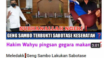 Cek Fakta: Geng Ferdy Sambo Lakukan Sabotase, Hakim Wahyu Pingsan Gegara Makanan, Benarkah?