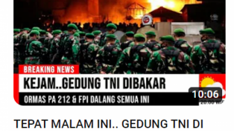 Cek Fakta: Gedung TNI Dirusak dan Dibakar, Ormas PA 212 dan FPI Dalangnya, Benarkah?