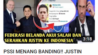 Cek Fakta: PSSI Menang Banding, Justin Hubner Sah Jadi WNI, FIFA Salahkan Belanda, Benarkah?